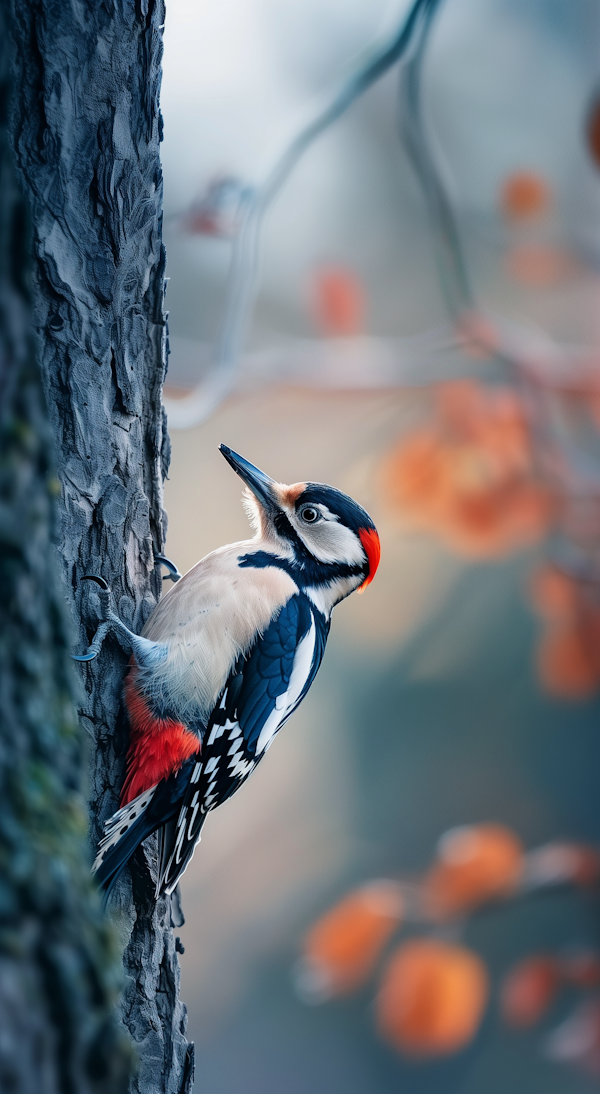 Vivid Woodpecker Portrait