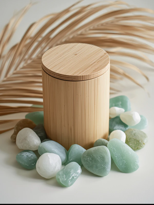 Bamboo and Stones Display