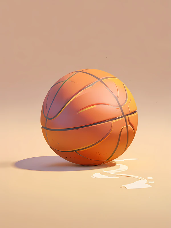 Basketball on Beige