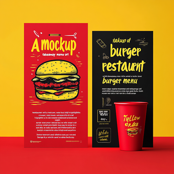 Advertising Posters for a Burger Restaurant