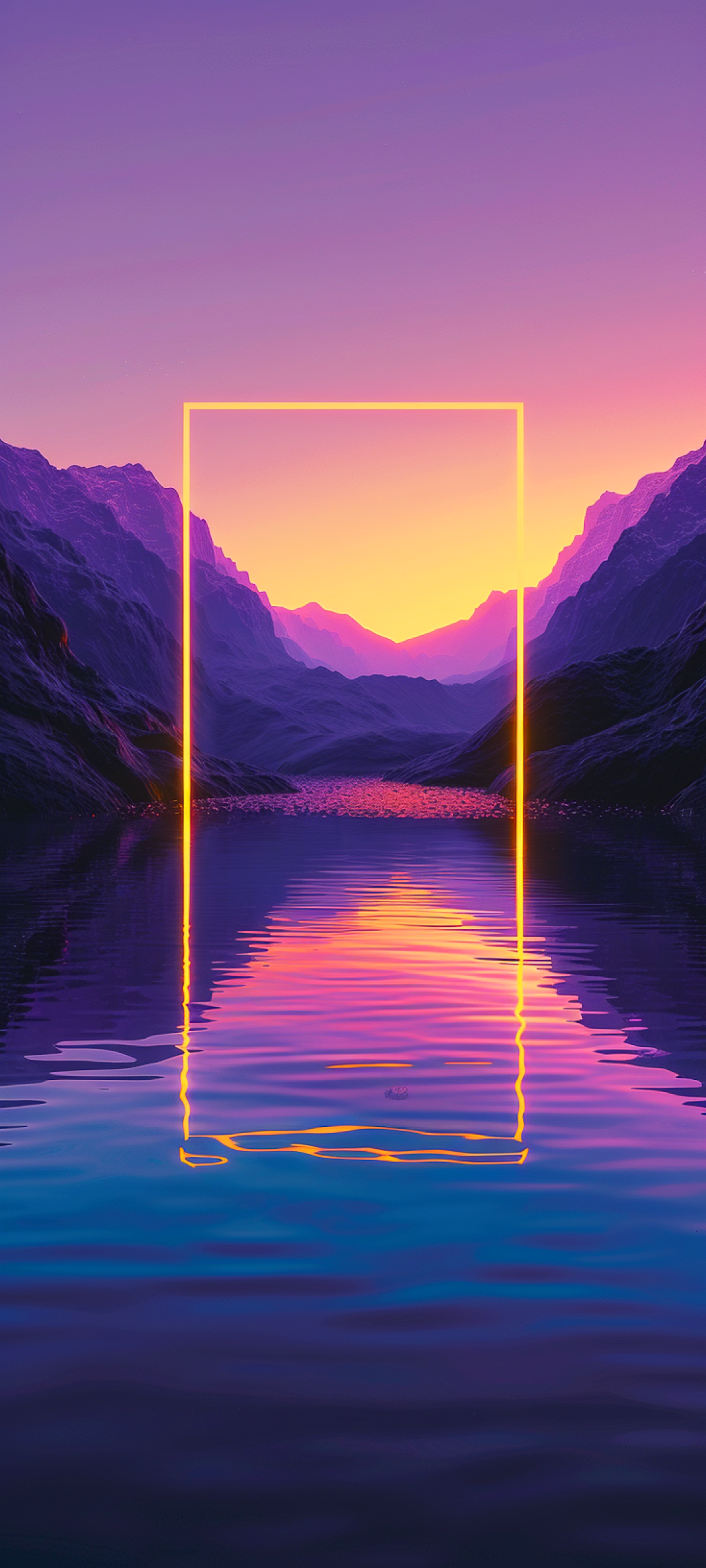 Neon Twilight Landscape