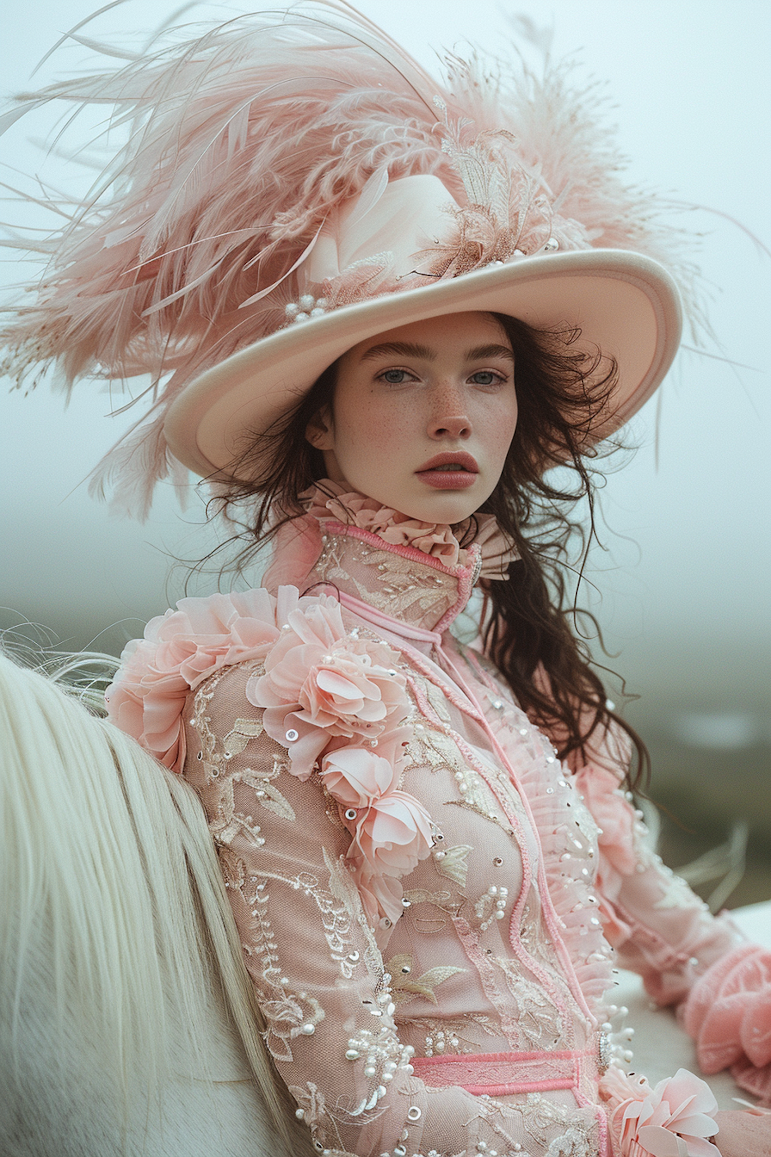 Elegant Woman in Vintage Attire