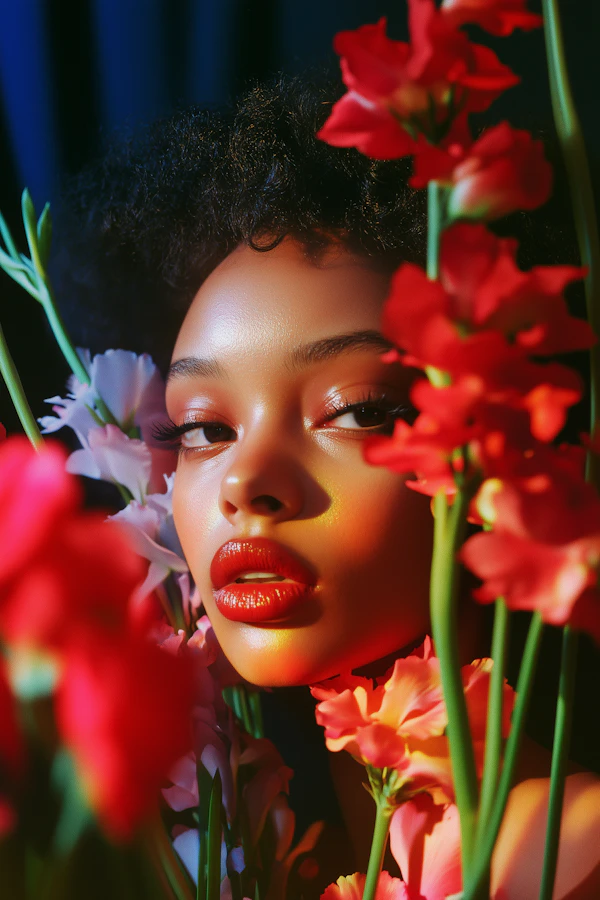 Radiant Floral Portrait
