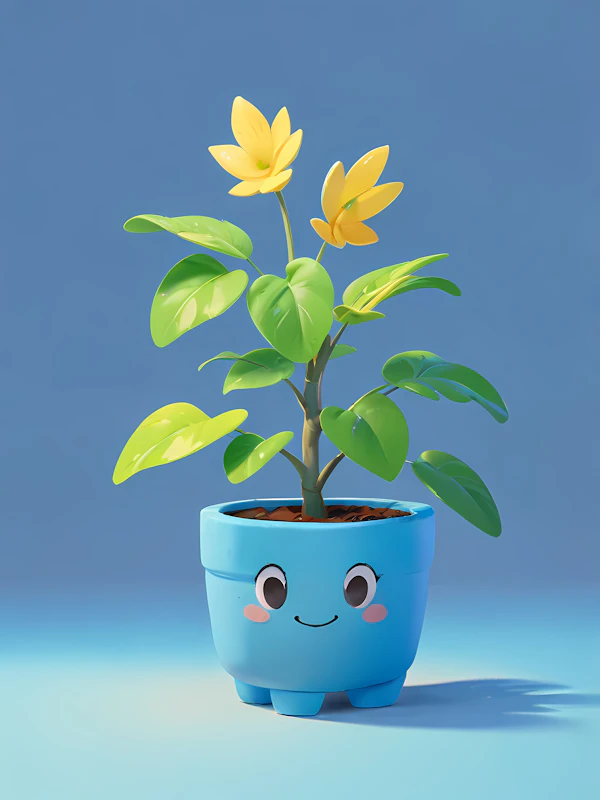 Smiling Plant Illustration