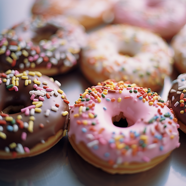 Sprinkle-topped Colorful Donut Delight