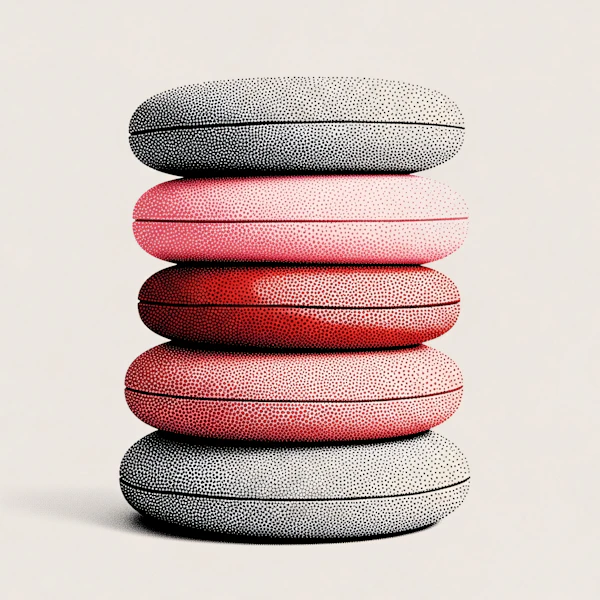 Stacked Cushions Display