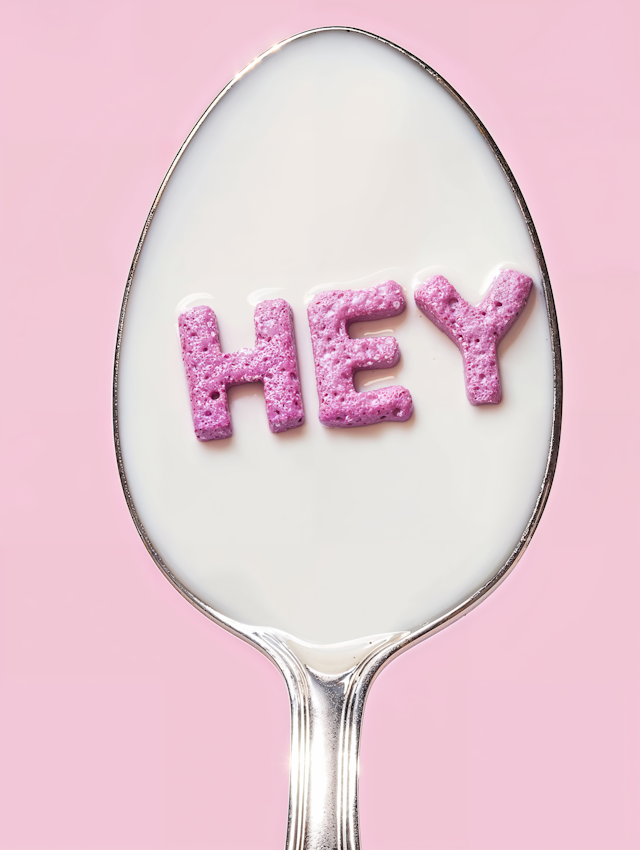 Pink Cereal Spoon