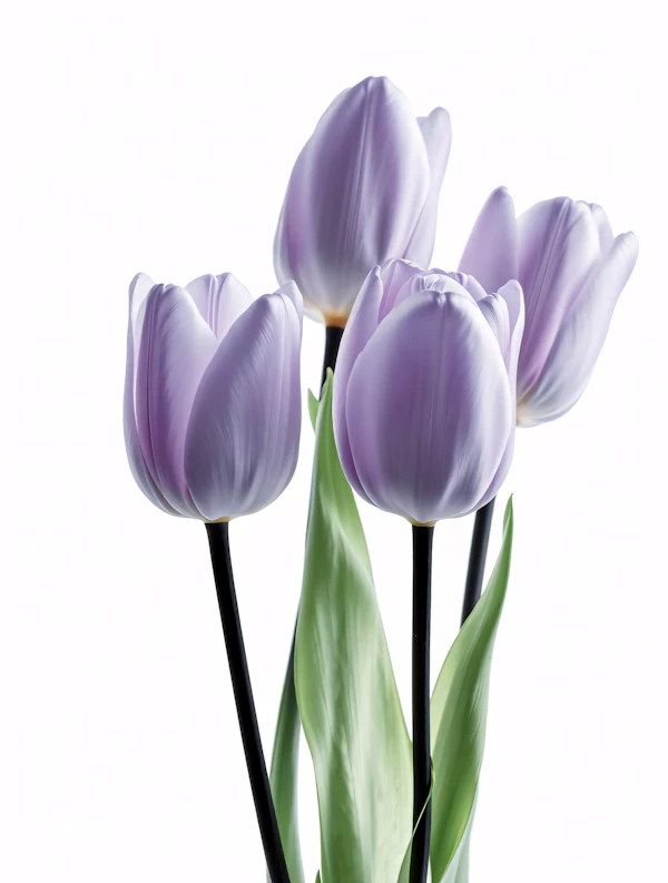 Lavender Tulips Display
