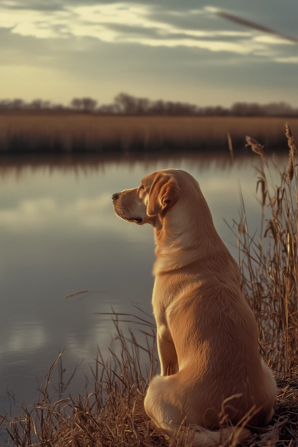 Golden Retriever by the Water
