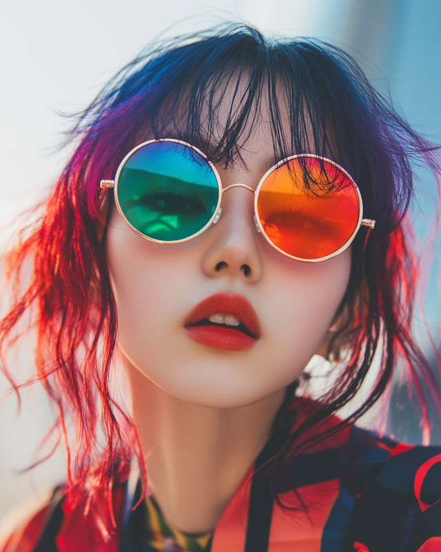 Vibrant Sunglasses Portrait