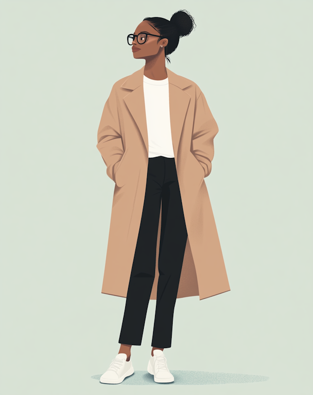 Fashionable Young Woman Illustration