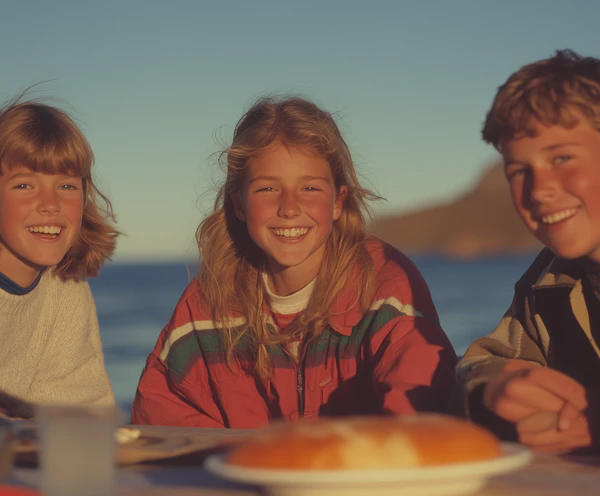 Three Friends at Sunset