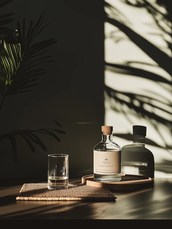 Minimalist Glassware Scene