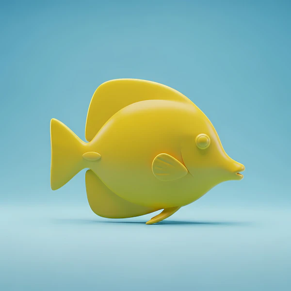 Stylized Yellow Fish