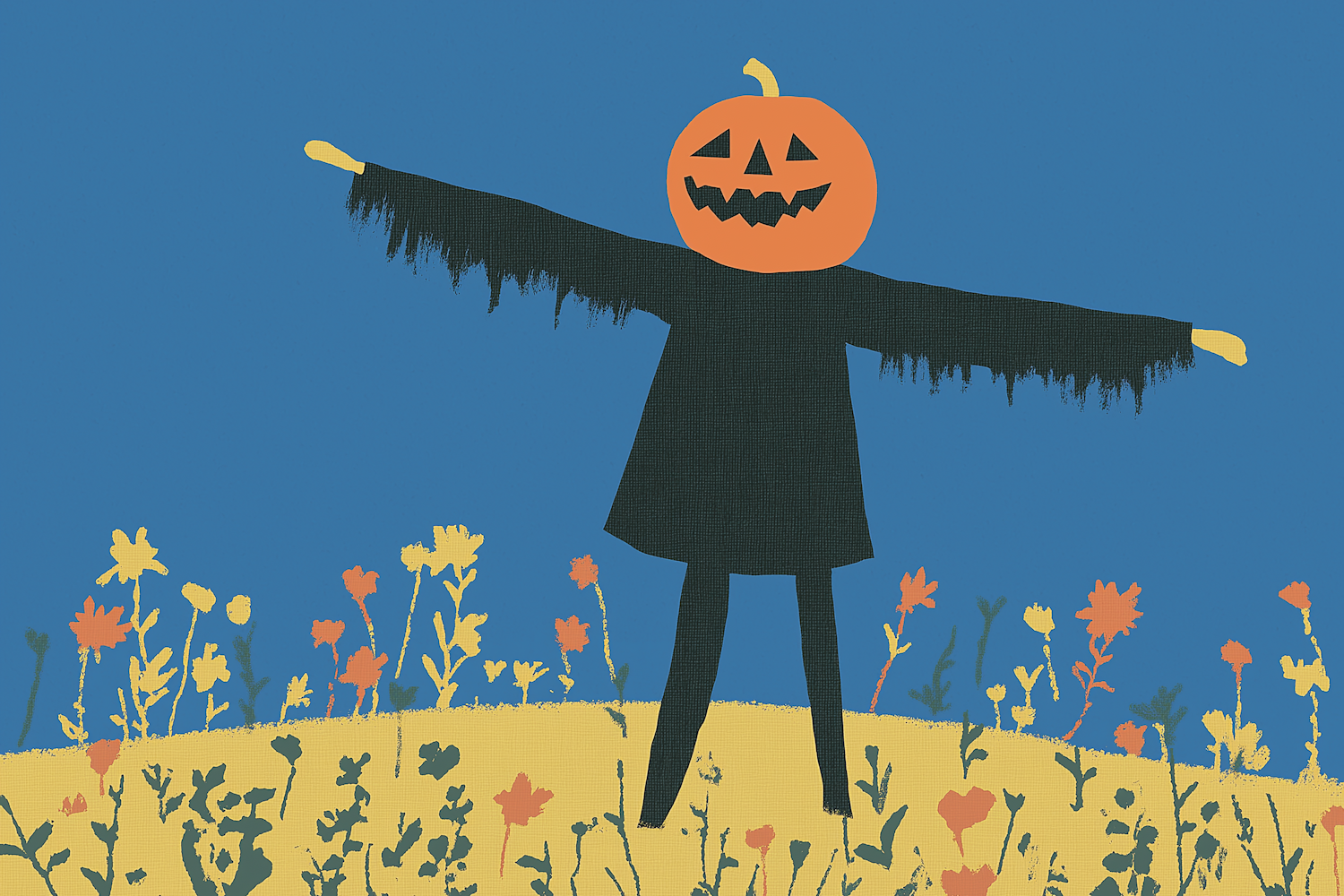 Scarecrow in Autumn Field