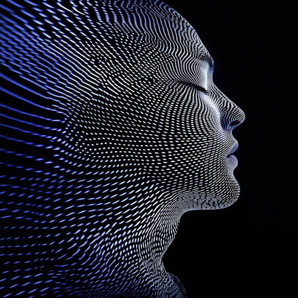 Digital Face Grid Art