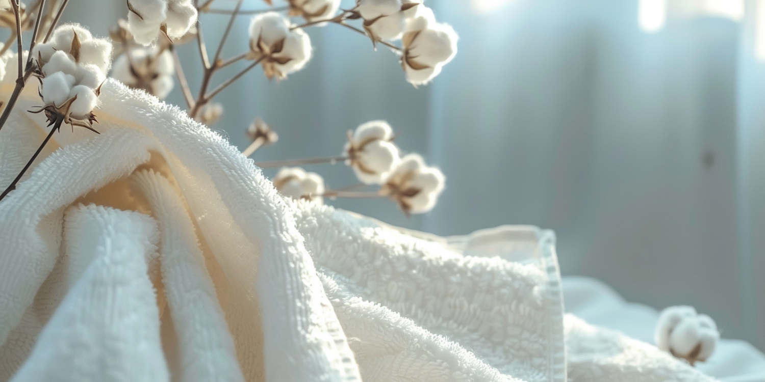 Tranquil Spa Towel with Cotton Branches