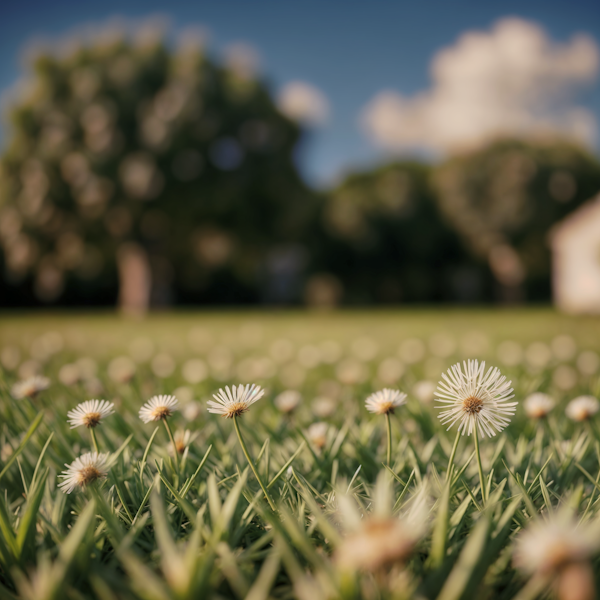 Tranquil Dandelions in Sunny Field