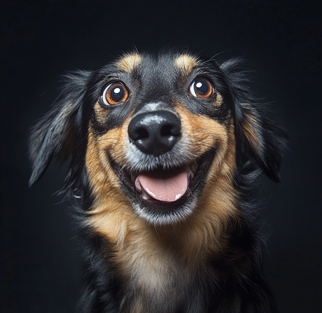 Joyful Dog Close-Up