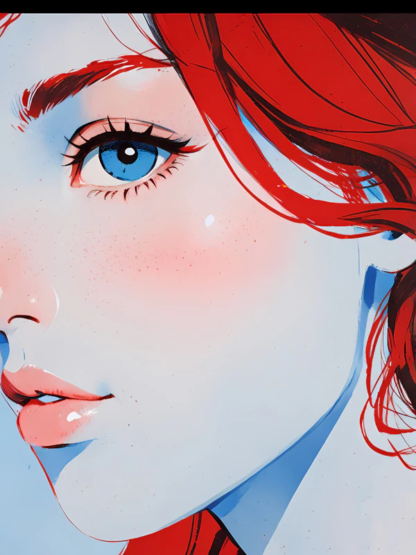 Striking Illustration of a Human Face