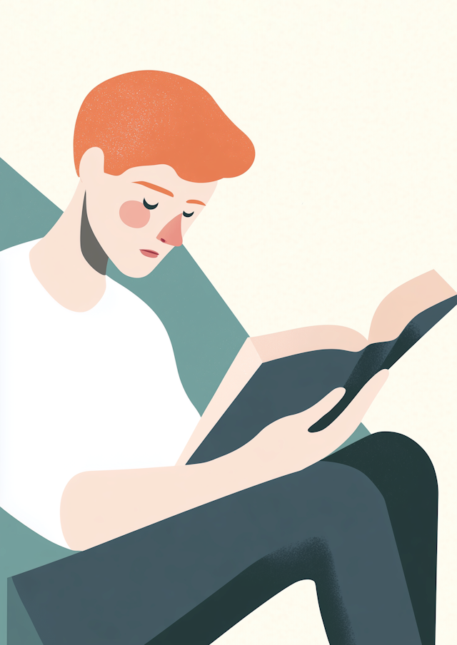 Engrossed Reader Illustration