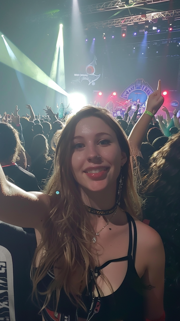 Young Woman at Concert