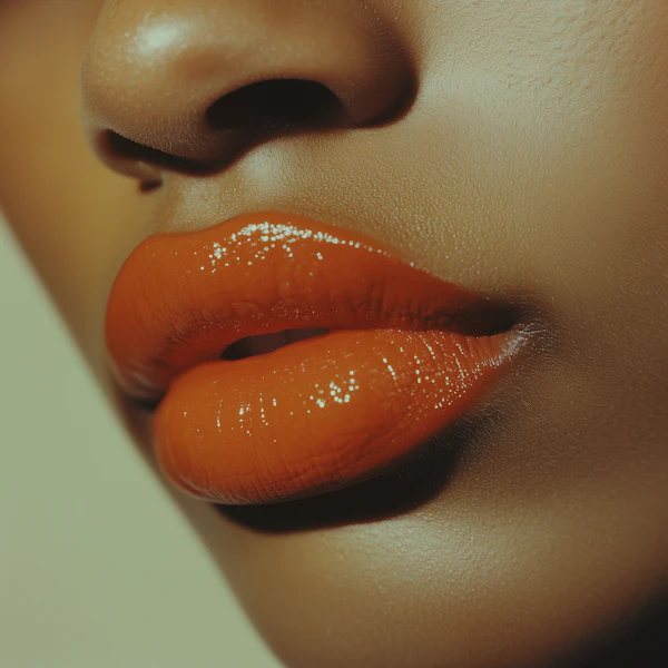 Glossy Orange Lips