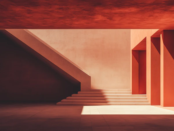 Minimalist Staircase Scene