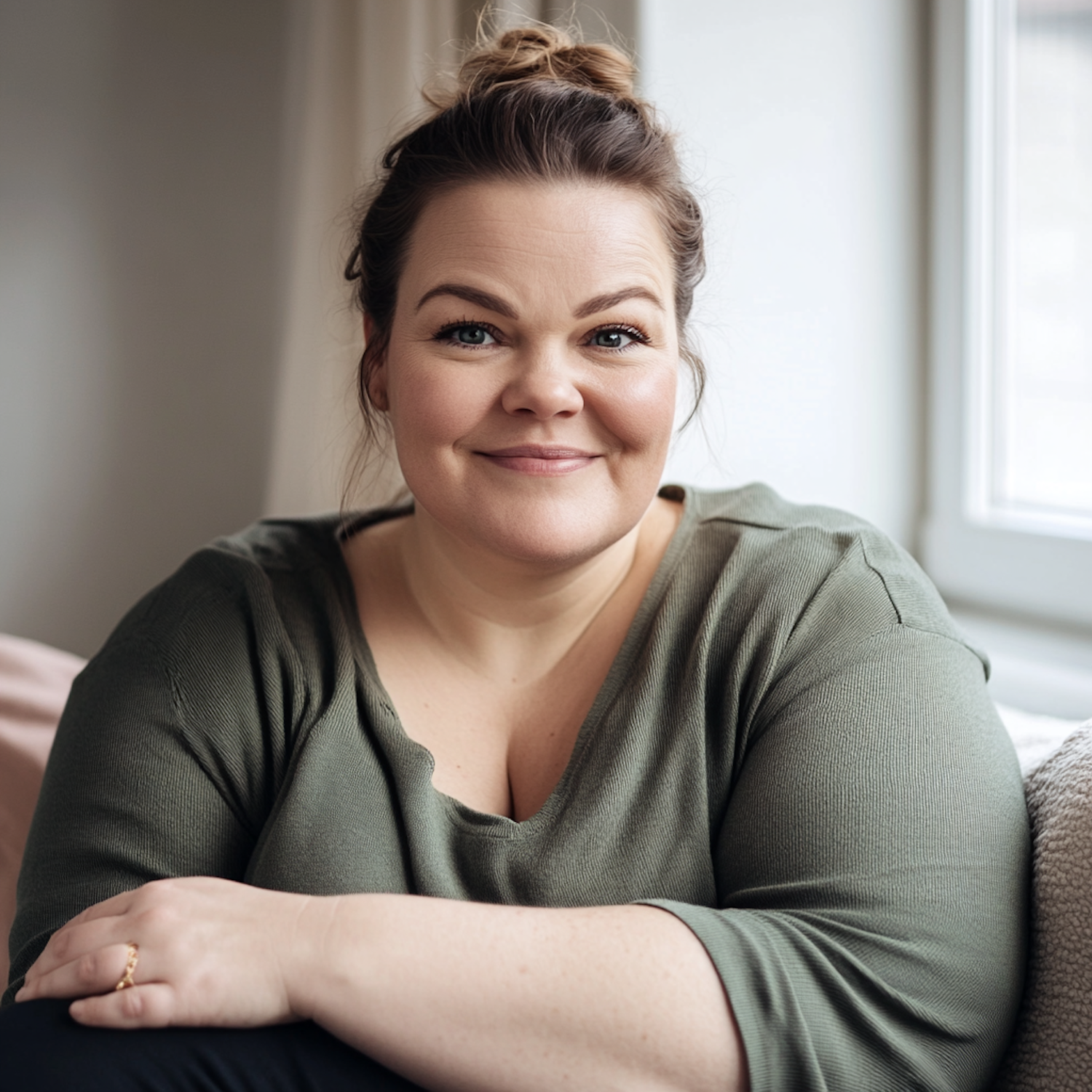 Portrait of a Joyful Woman in Natural Light