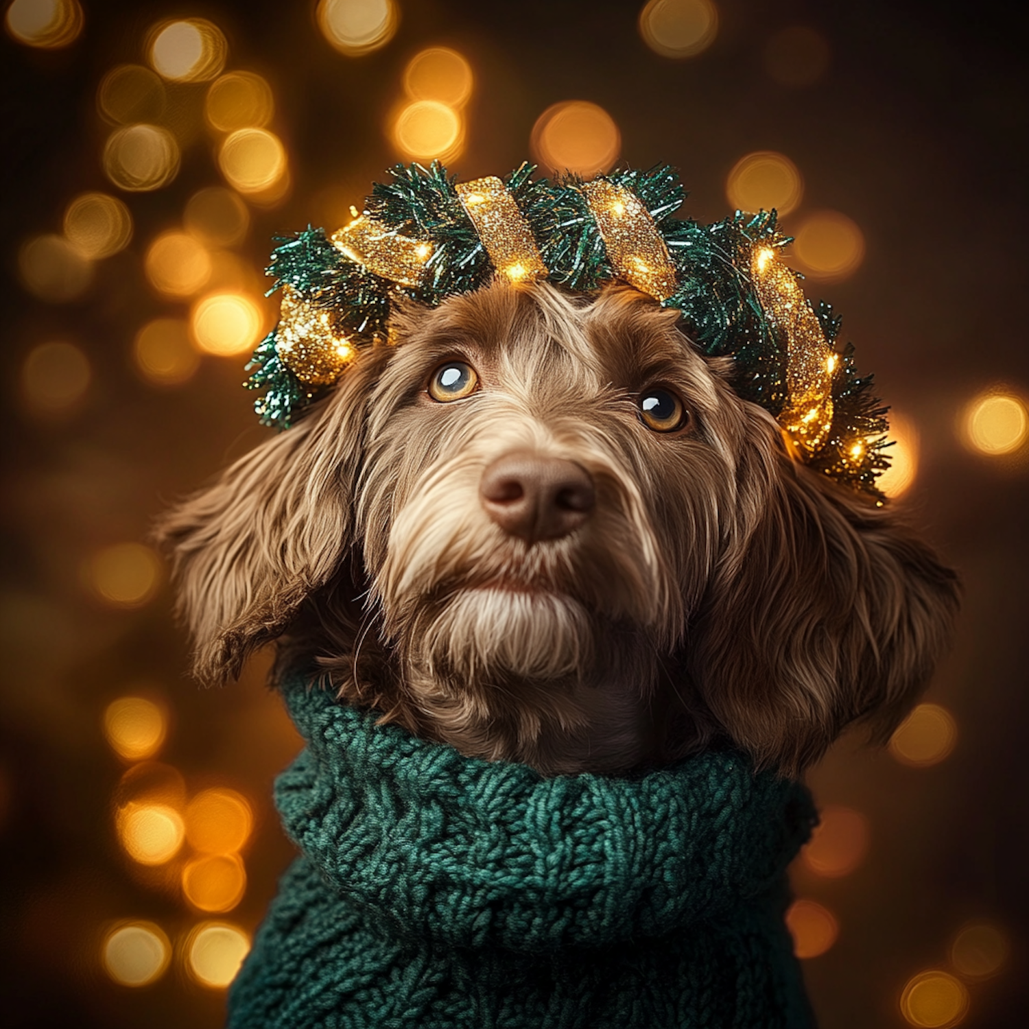 Festive Dog Portrait