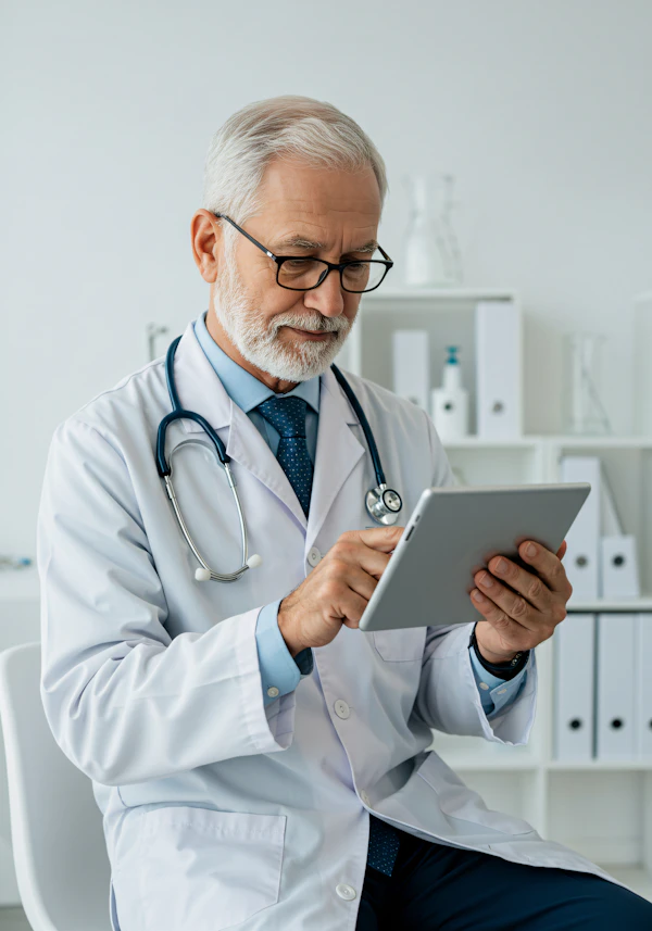 Doctor in Modern Office