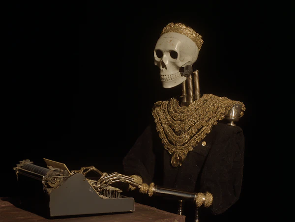 Skeletal Robot typing