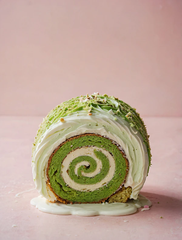 Matcha Swiss Roll Cake