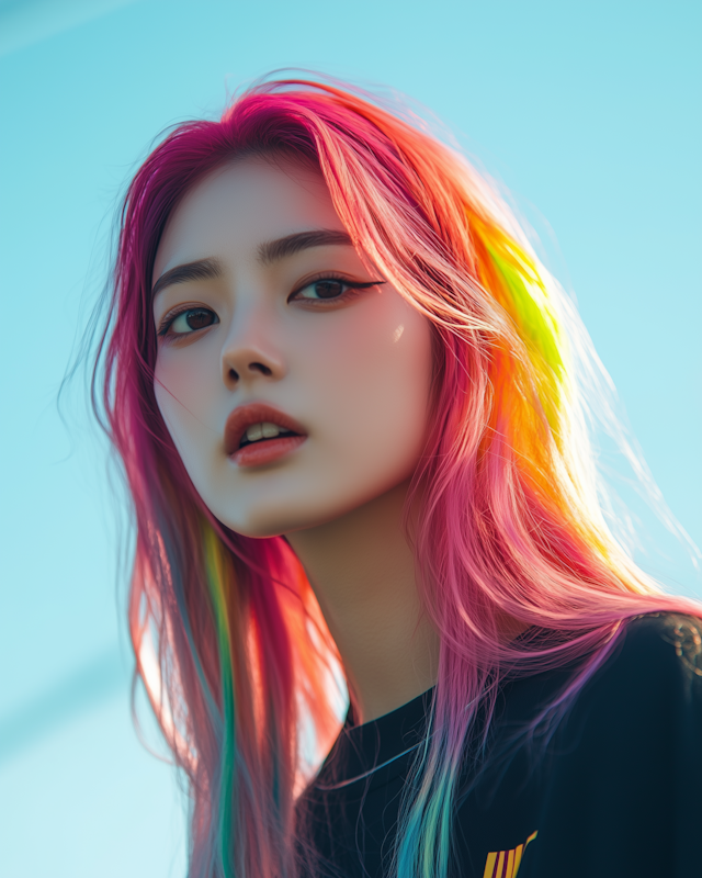 Vibrant Hair Portrait