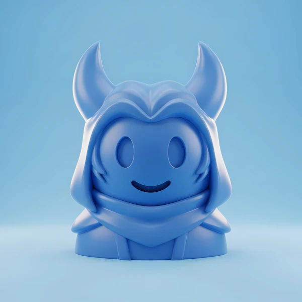 Blue Figurine Render