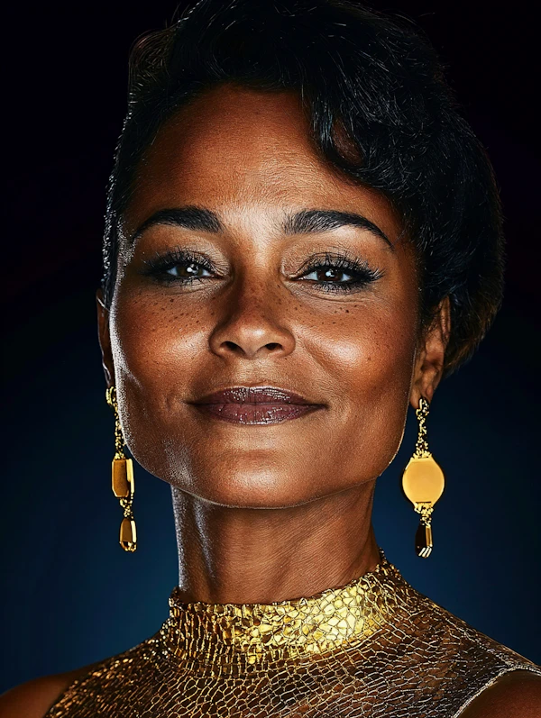 Golden Portrait Close-Up