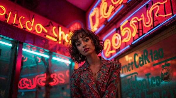 Neon Glow Portrait
