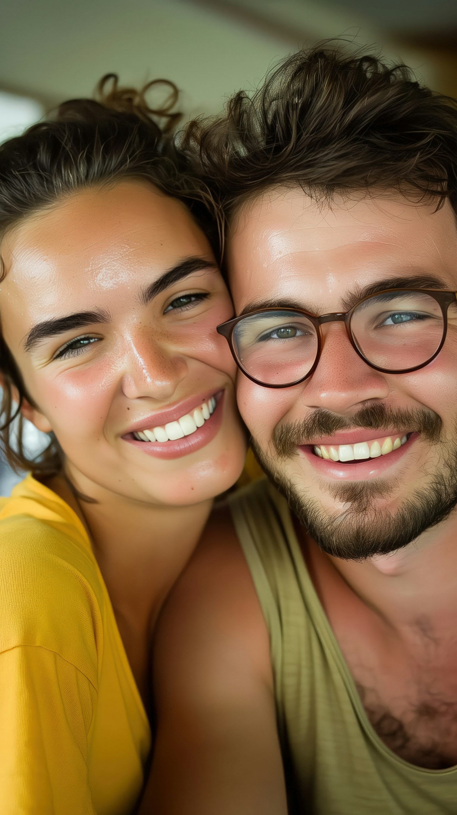 Close-up of Smiling Couple