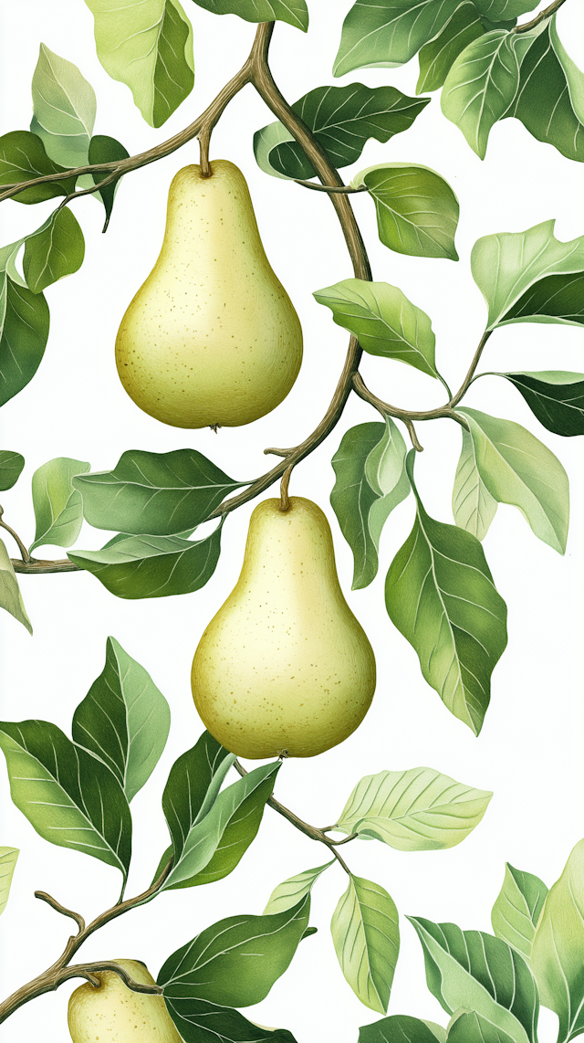 Pear Branches Illustration