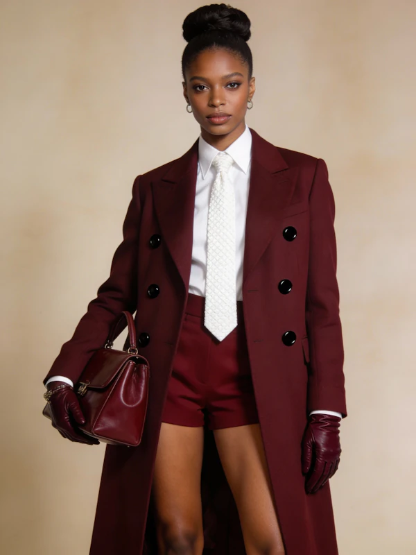 Elegant Burgundy Attire