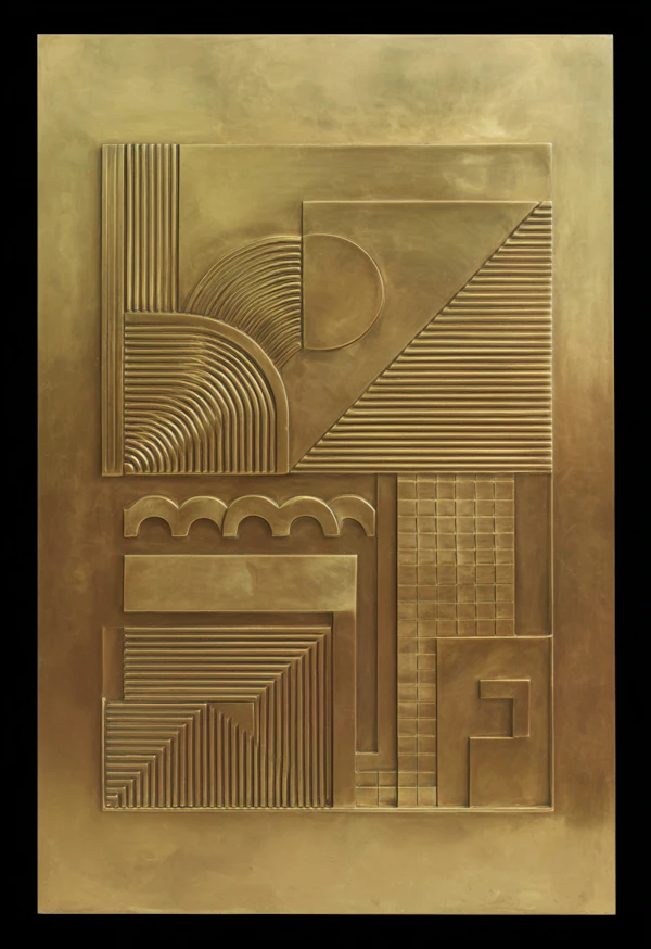 Golden Geometric Panel