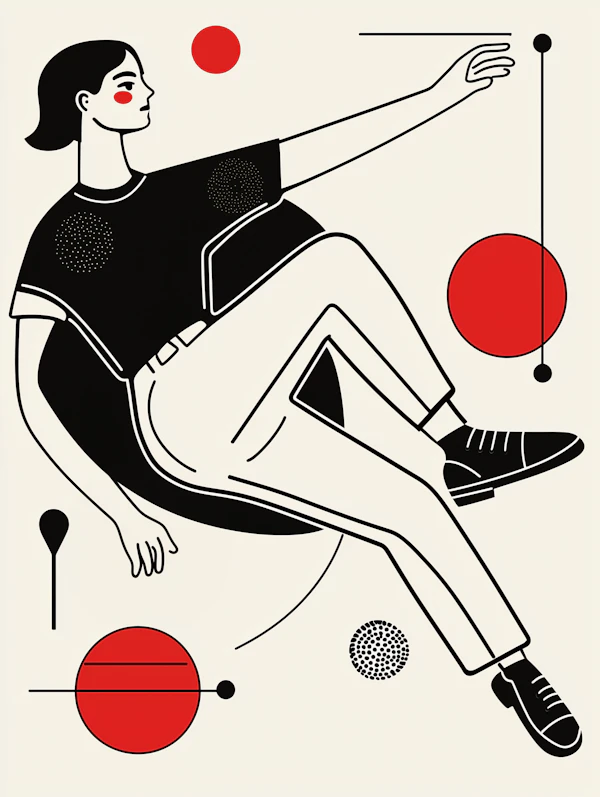 Abstract Human Figure Illustration