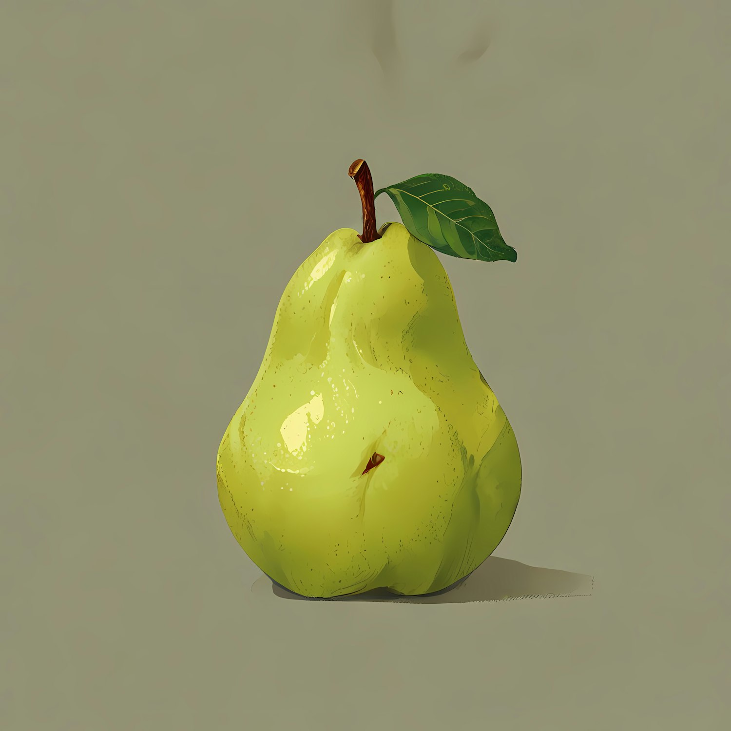 Vibrant Green Pear