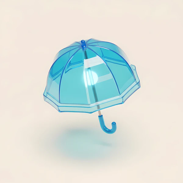 Translucent Blue Umbrella