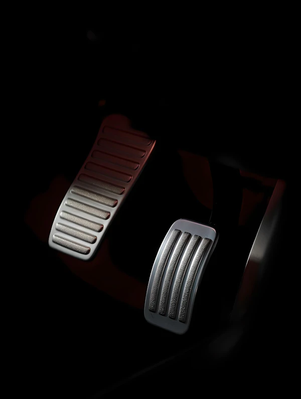 Close-Up of Car Pedals
