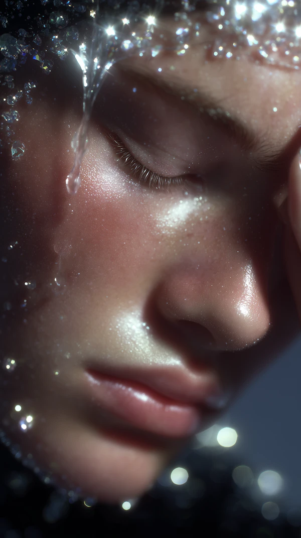 Glowing Face Close-Up