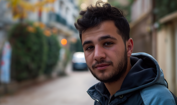 Casual Urban Portrait of Young Man