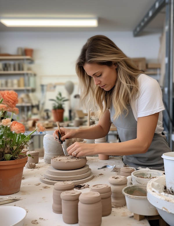 Artisan Potter at Work