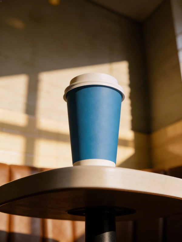 Blue Coffee Cup Scene