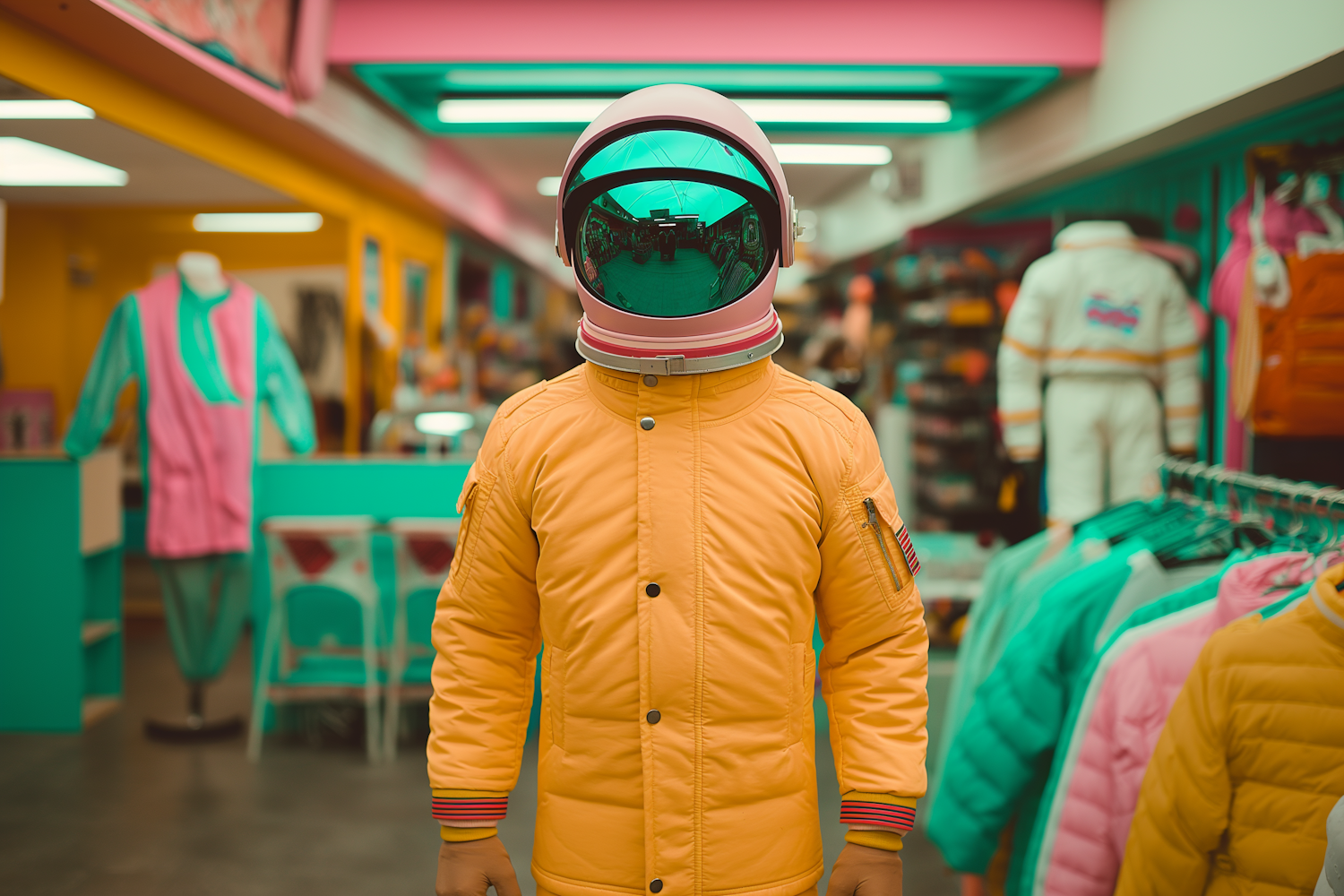 Astronaut in a Vintage Clothing Store